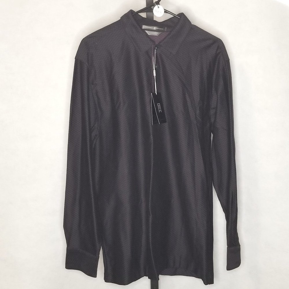 NWT Nike Tiger Woods Long Sleeve Polo Black/Purple